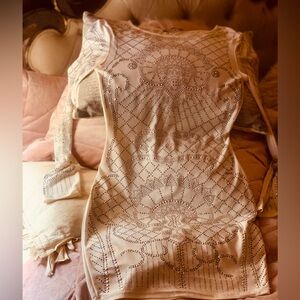 Y2K Arden B Stunning white Studded dress